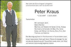 Peter Kraus Todesanzeige 